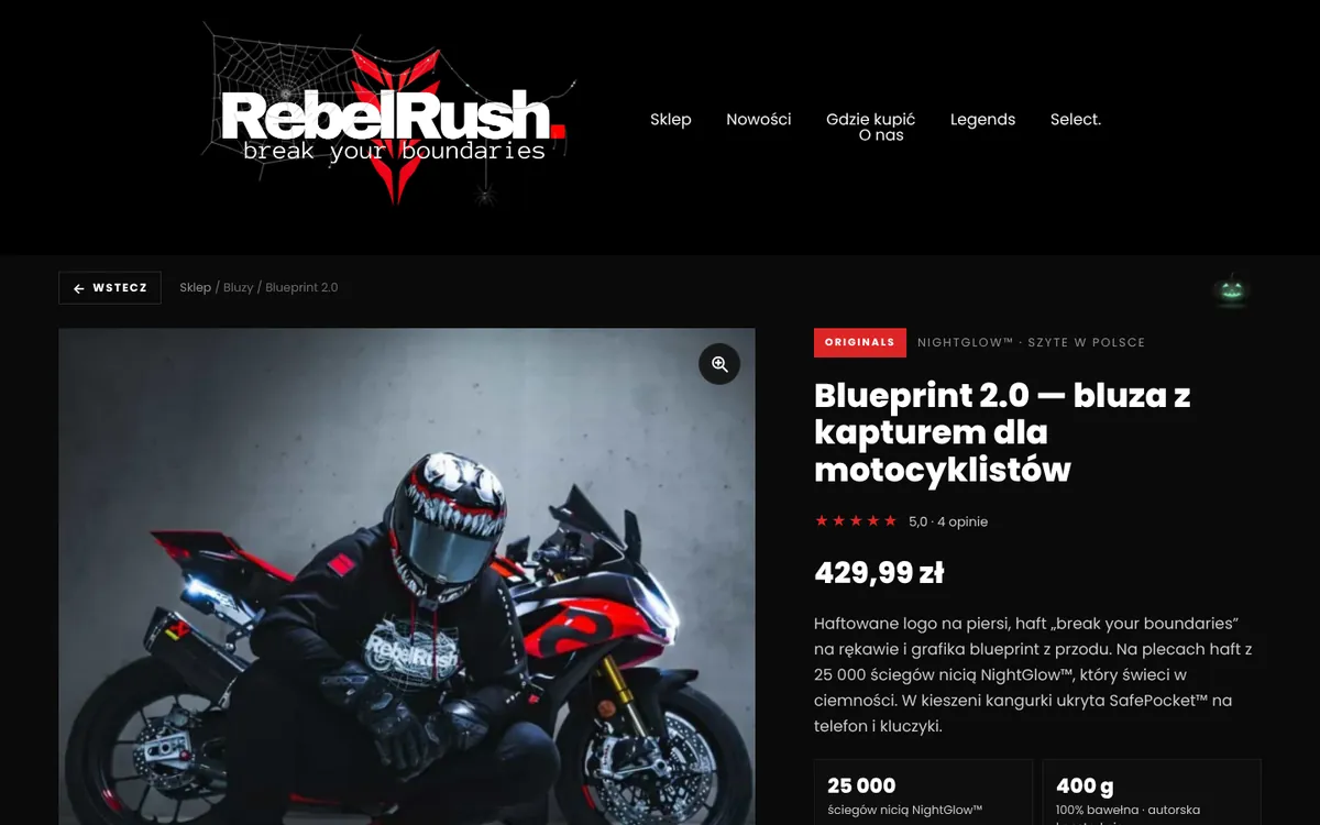 Karta produktu Blueprint 2.0 w sklepie RebelRush na komputerze